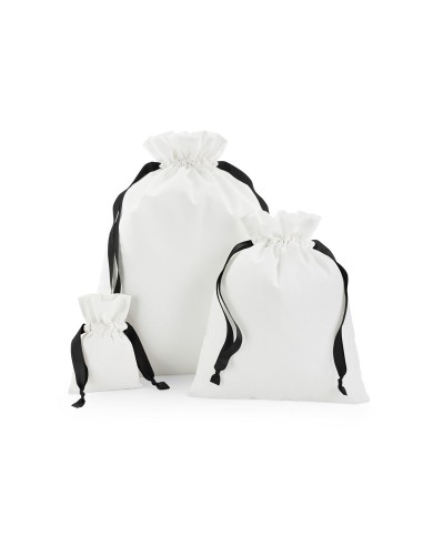 WES-W121-Cotton Gift Bag with Ribbon Drawstring